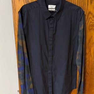 3.1 Phillip Lim for Target Navy Shirt with Camouflage Sleeves
